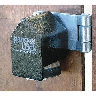 Padlock Guard 3 5/8in Hardened Steel Blk