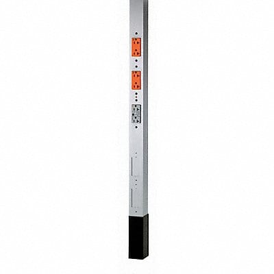 Service Pole Gray 10 ft 2 L 2.13 W