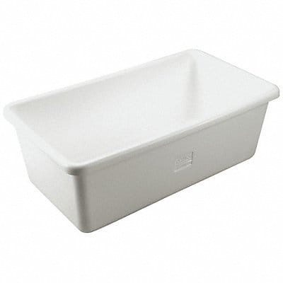 Hopper Tub with Plug White Polyethylene