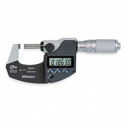 Digital Micrometer 0-1 In Waterproof