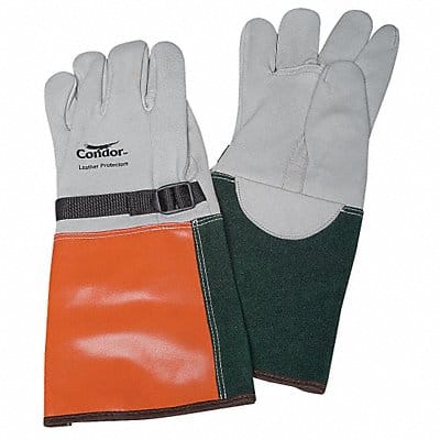 Elec. Glove Protector 9 Wht/Org/Grn PR