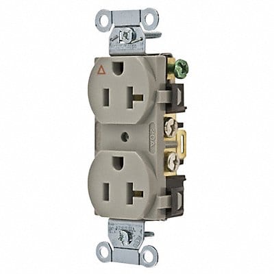 Receptacle Gray 20 A 2P3W Side 1PK