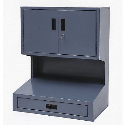 Bench Hutch 39.5 x31.5 x21 Gray NonMbl