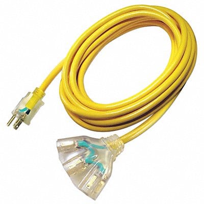 Extension Cord 25ft 12Ga 15A SJTOW Yel