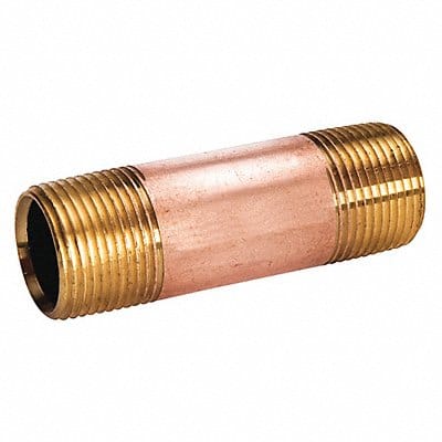 Nipple 3/8 x 1 In L Red Brass