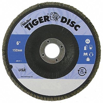 H7344 Fiber Disc 6 in Dia 7/8in Arbor 80 Grit