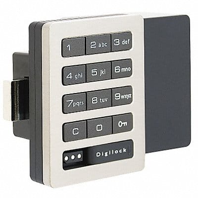 Electronic Lock Brushed Nickel 12 Button