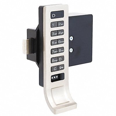 Electronic Lock Brushed Nickel 12 Button