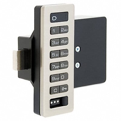 Electronic Lock Brushed Nickel 12 Button