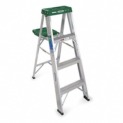 Stepladder Aluminum 4 ft H 225 lb Cap.