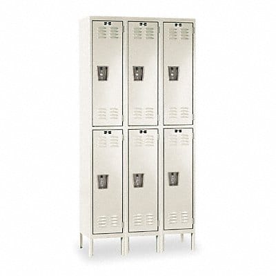 G7208 Wrdrb Lockr Lvrd 3 Wide 2 Tier Tan