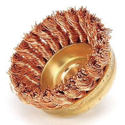 Knot Wire Cup Brush Threaded Arbor 3 In.