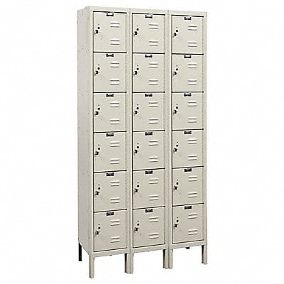 E1566 Box Lockr Lvred 3 Wide 6 Tier Tan