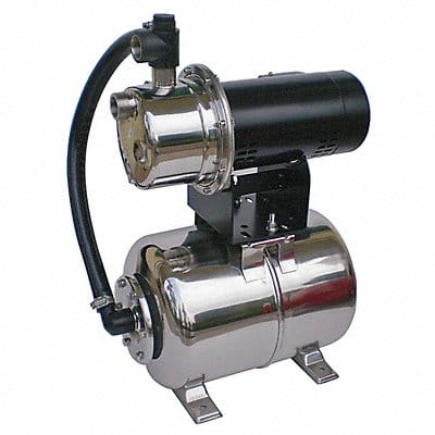 Well Jet Pump System 1/2 HP 6.0 gal tank