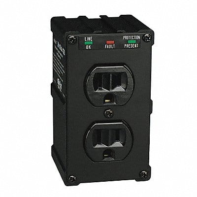 Iso Surge Plug Adapter Blk 5-15P 1800W