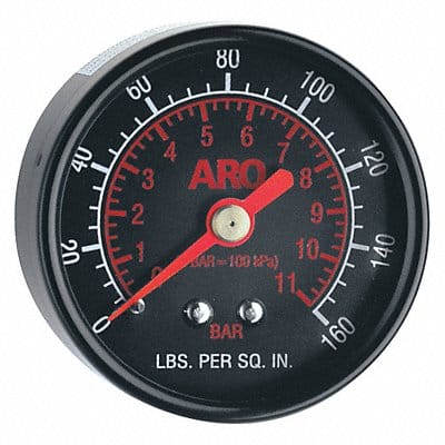 Pressure Gauge 0 to 160 psi 2In 1/8In