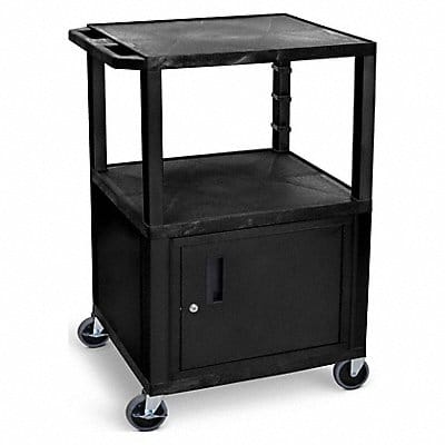 Audio-Visual Cart 300 lb Black 18 in L