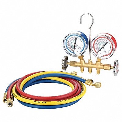 Manifold Gauge Set 2 Valve 3 Hoses