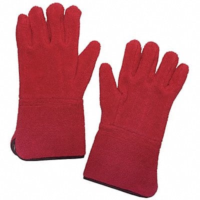 Heat Resist Gloves Red XL Terry Cloth PR