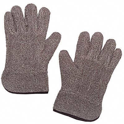 Heat-Resistant Mittens XL Brown/White PR