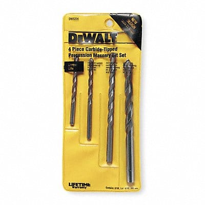 Masonry Drill Set 4pc Carbide Tip