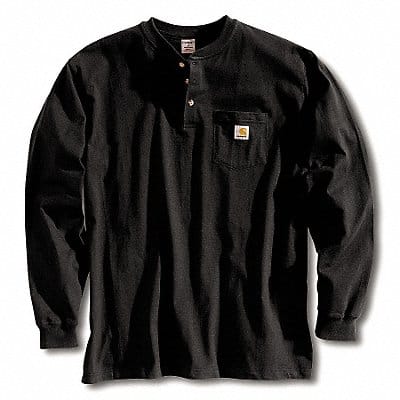 K7957 Long Sleeve Henley Black XL