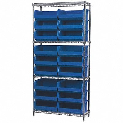 D5521 Bin Shlvng 14inx74inx36in Blue