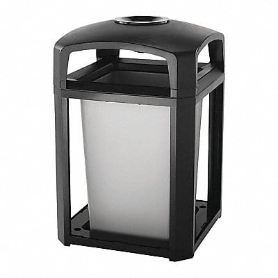 Ash/Trash Can 35 gal Black Polycarbonate