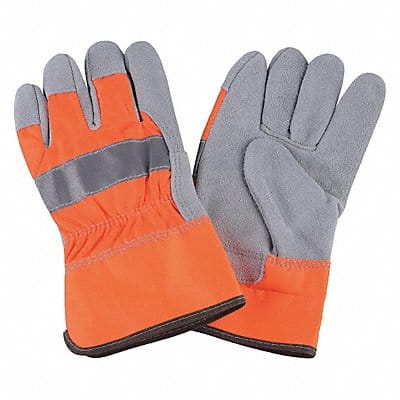 D1684 Leather Gloves Hi-Vis Orange M PR