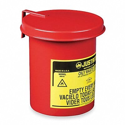 Countertop Oily Waste Can 1/2 gal Steel