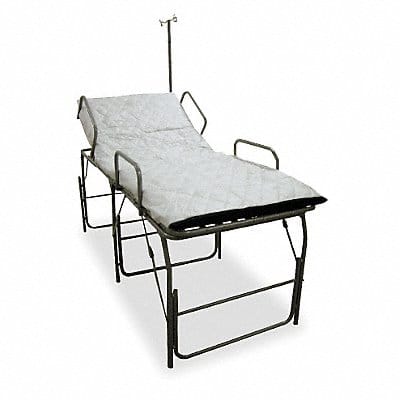 Medical Field Cot with IV Pole Blue