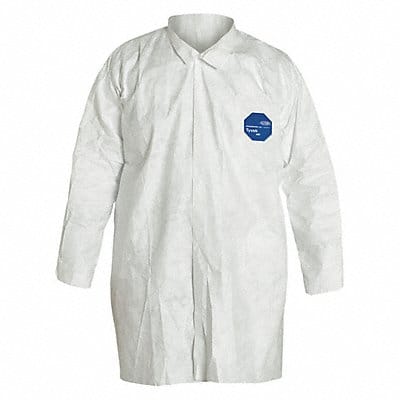 D2239 Lab Coat White Snaps L PK30