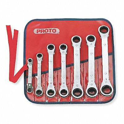 Box End Wrench Set Fll Plsh Offset Metrc