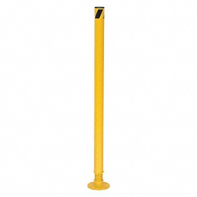 Spring Mount Bollard 42 in H Yellow