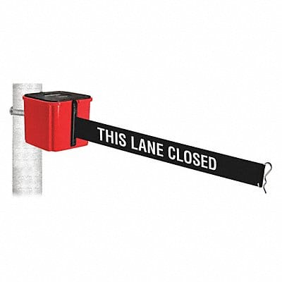 Belt Barrier 25ft. Belt Blk/White Text