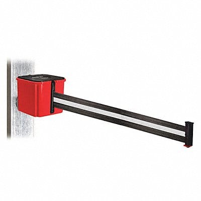 Belt Barrier Red Hose Clamp Mount