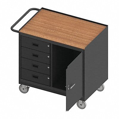 Mobile Cabinet Bench Hardboard 36 W 24 D