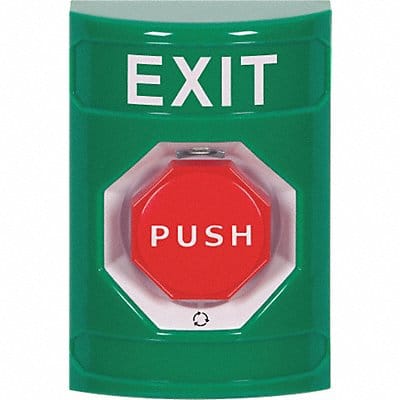 Exit Push Button Green SPDT 2-7/8 D