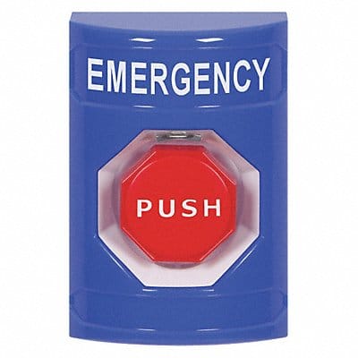 Emergency Push Button Blue Red Button