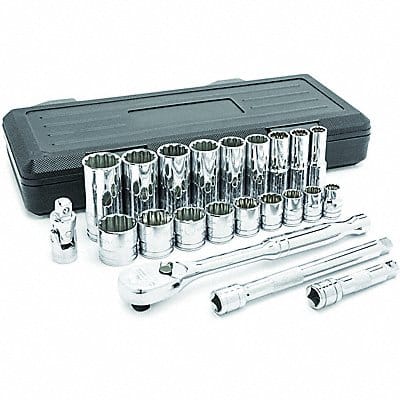 Mechancs Tool Set 22 pcs. 3/8 Dr 12 pt.