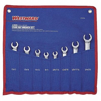 Flare Nut Wrench Set 8 Pieces 6 Pts