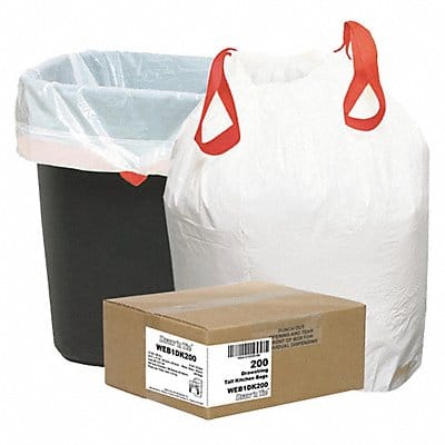 Trash Bags HD 13 gal White PK200