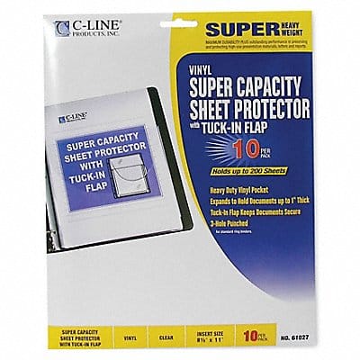 Sheet Protector Flap Clear PK10