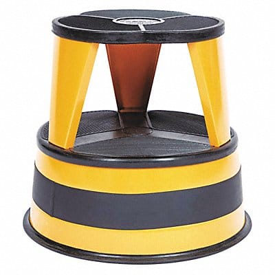 Step Stool 2 Step Steel Rolling Orange