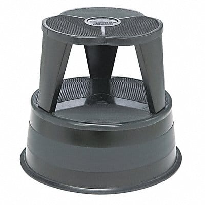 Step Stool Steel Rolling Black