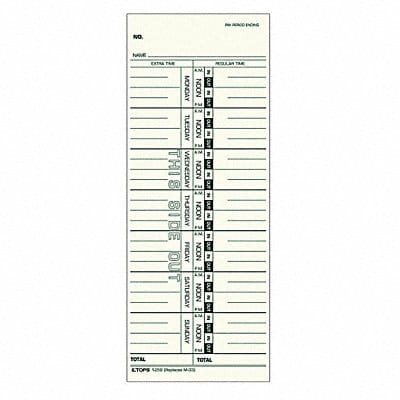 Time Card Weekly 3.5x9 PK500