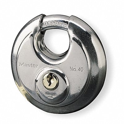 Keyed Padlock 3/4 in Round Silver