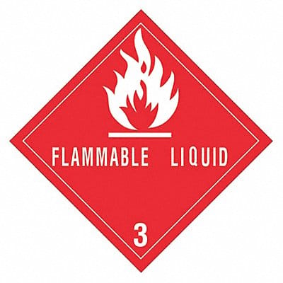 Label Flammable Liquids 3 4x4