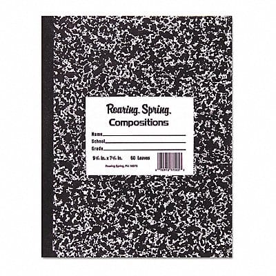 Composition Book 100Sheet Wide Black