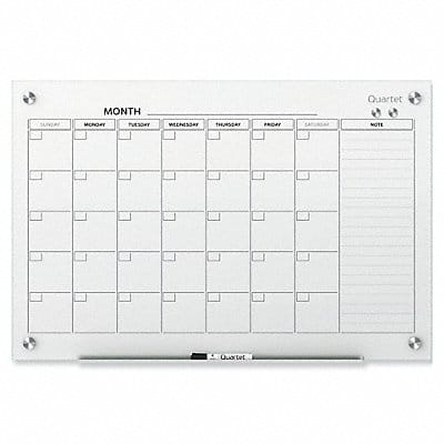 Magnetic Glass Calendar Board 36 x24